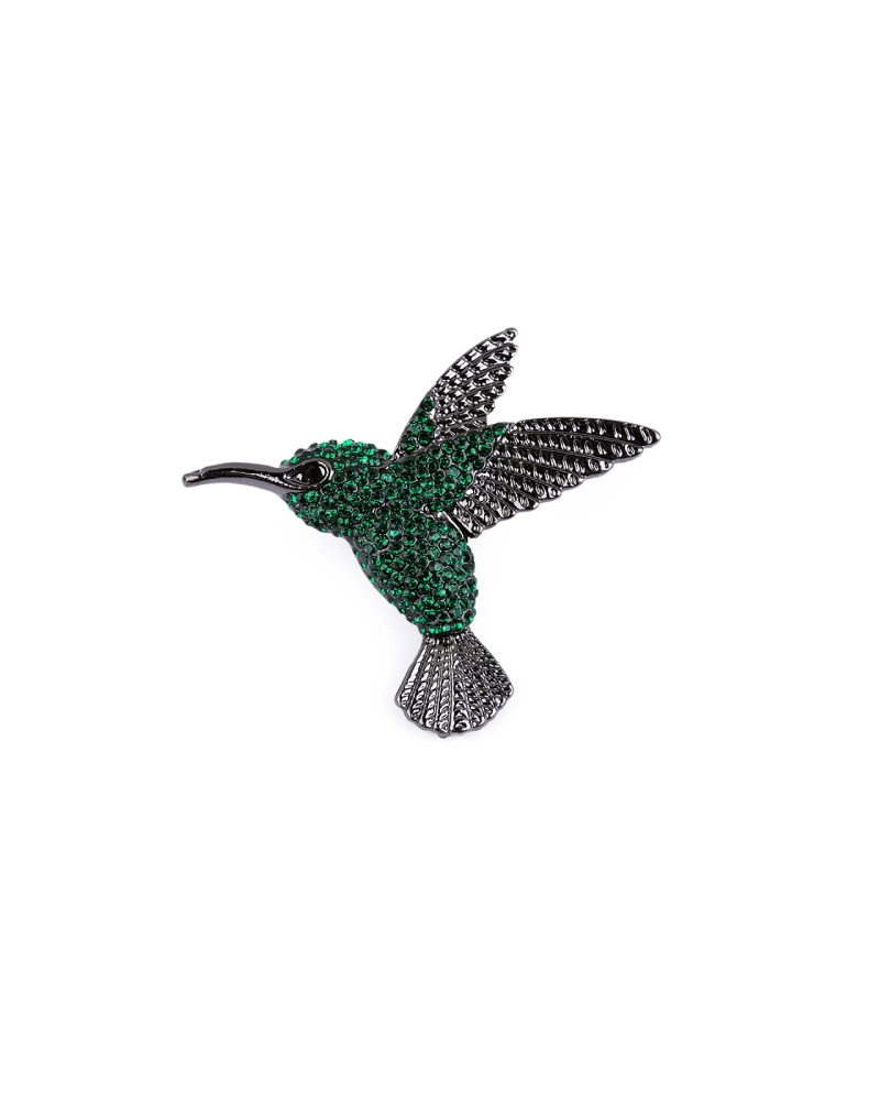 Brošňa s brúsenými kamienkami kolibrík - 1 ks | Mimib