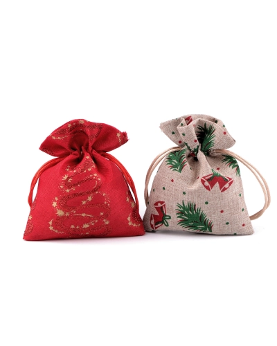 Saculet cadou de Craciun 10x13 cm - 1 buc. | Mimib