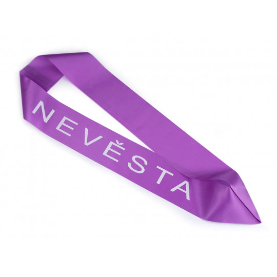 Saténová šerpa Nevesta šírka 9,5 cm | Mimib