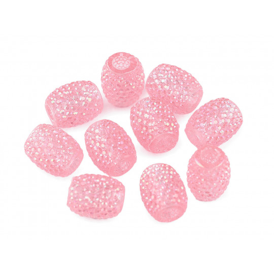Mărgele ovale cu gaură mare, 13x15 mm | Mimib