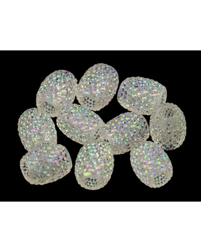 Mărgele ovale cu gaură mare, 13x15 mm | Mimib