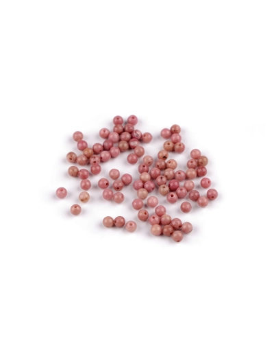 Minerálne korálky Rodonit Ø4 mm - 96 ks | Mimib