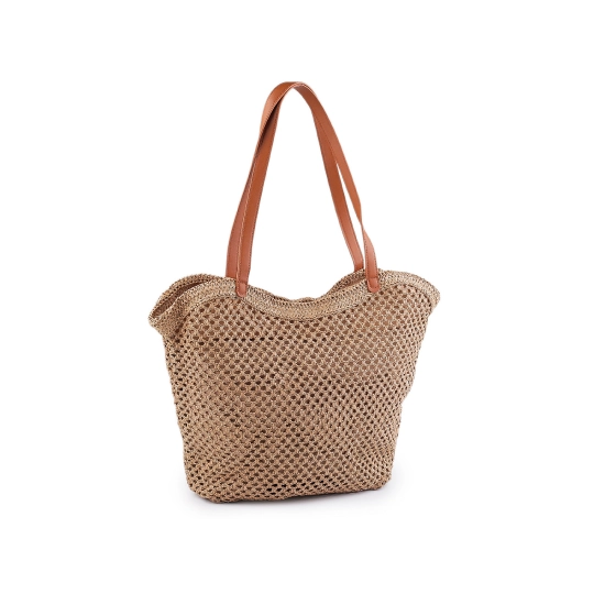 Háčkovavá kabelka z rafie - lyka so zipsom 47x36 cm - 1 ks | Mimib