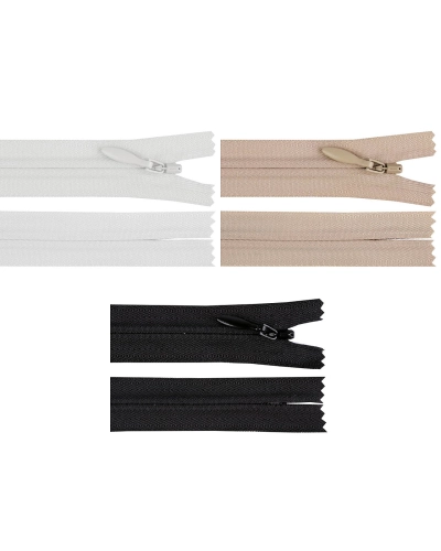 Špirálový zips skrytý YKK No 3 dĺžka 60 cm - 1 ks | Mimib