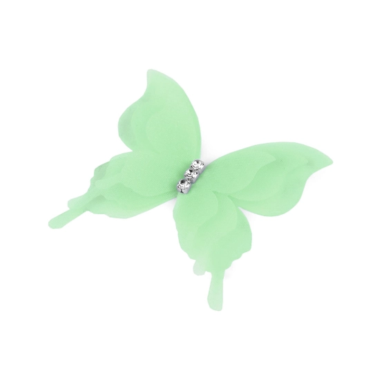 Motýľ s brúsenými kamienkami na našitie a nalepenie, trojvrstvový 3D - 10 ks | Mimib