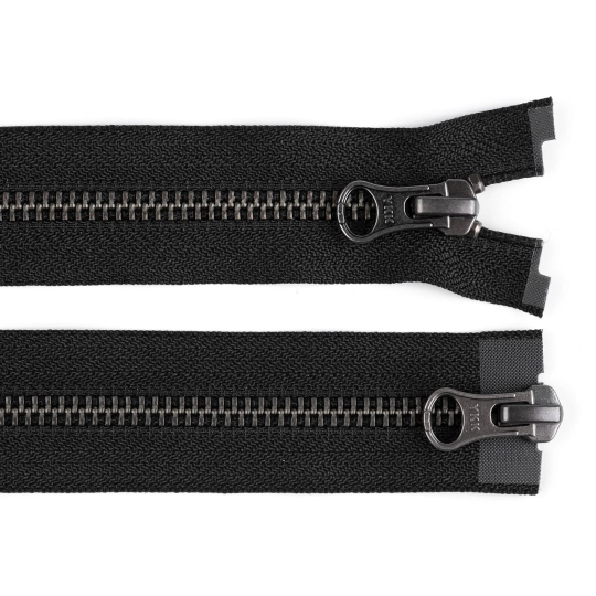 Zips kovový YKK No 5 deliteľný 2 jazdce / dvojcestný 50 cm na kožené bundy - 1 ks | Mimib