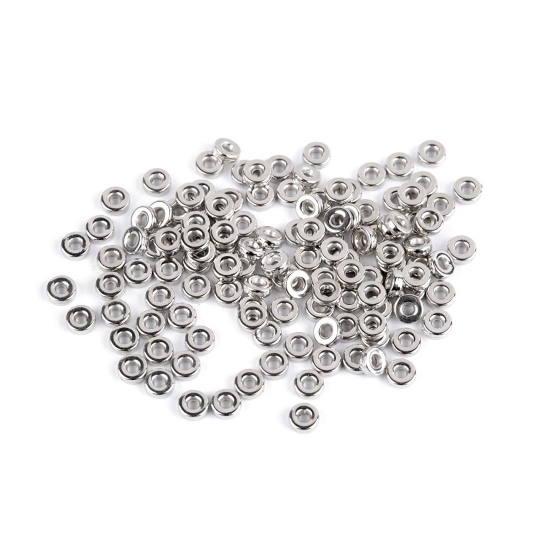 Plastové koráliky rondelky / medzidiely Ø6 mm metalické - 10 g | Mimib