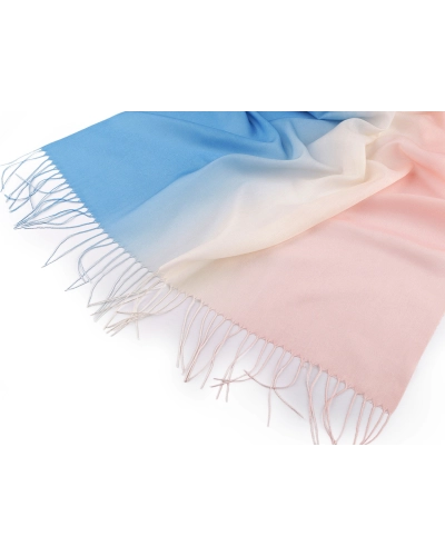 Letná šatka / šál so strapcami ombré 70x180 cm - 1 ks | Mimib