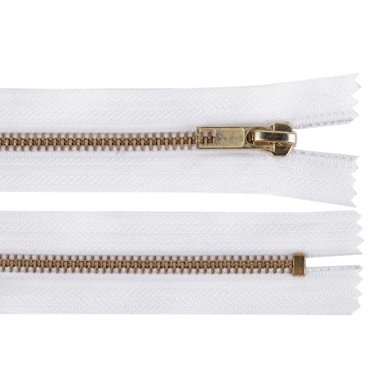 Kovový zips No 5 dĺžka 10 cm (jeansový) - 1 ks | Mimib