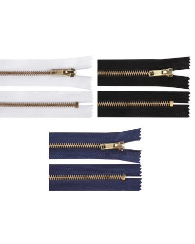 Kovový zips No 5 dĺžka 14 cm (jeansový) - 1 ks | Mimib