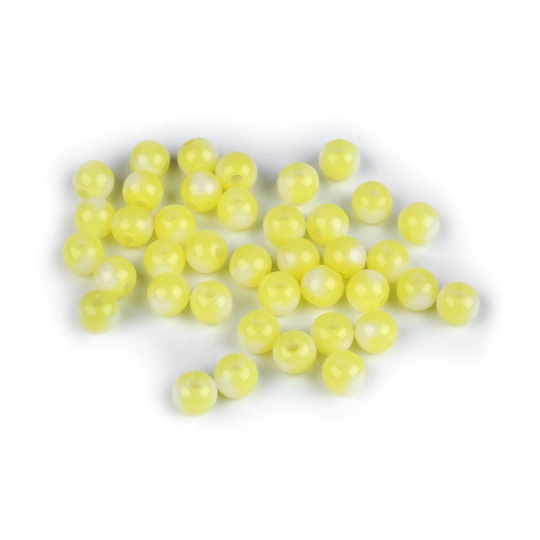 Plastové korálky Ø8 mm so srdiečkom - 10 g | Mimib