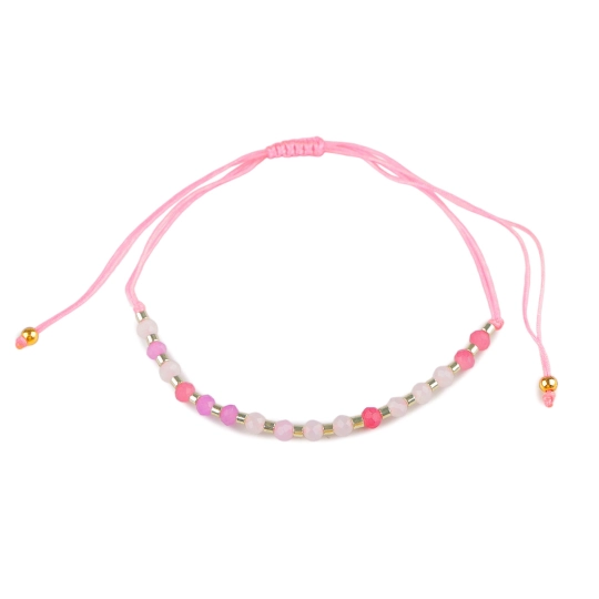 Náramok shamballa brúsené korálky s AB efektom - 1 ks | Mimib