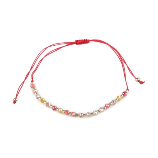 Náramok shamballa brúsené korálky s AB efektom - 1 ks | Mimib