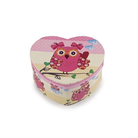 Darčeková krabička srdce sova 11,5x10 cm - 1 ks | Mimib
