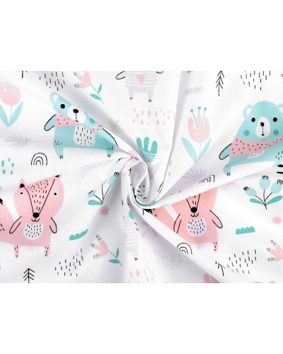 Bavlnená látka / plátno medveď, myška - 1 m | Mimib