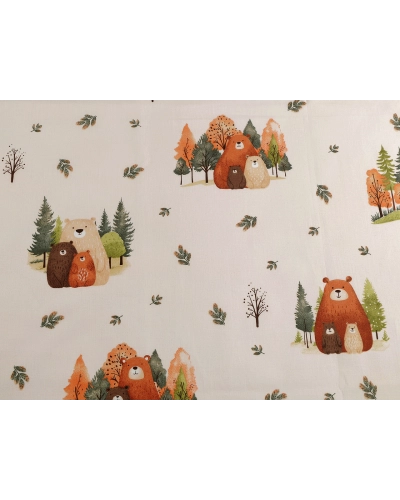 Bavlnená látka / plátno medveď, myška - 1 m | Mimib