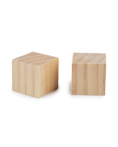 Drevená kocka - polotovar na dotvorenie 2,5x2,5 cm - 10 ks | Mimib