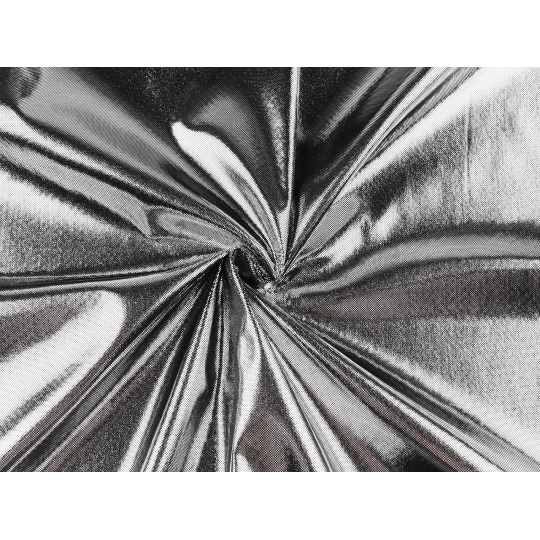 Strečový úplet s metalickým efektom - 1 m | Mimib