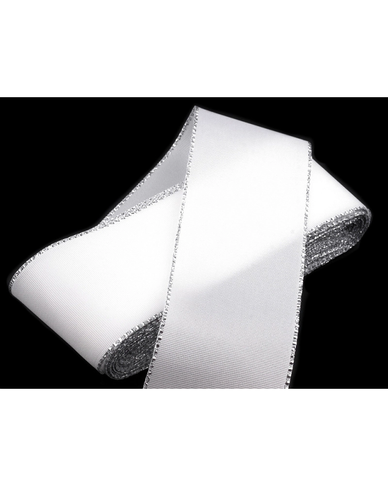 Stuha taftová s lurexom šírka 40 mm - 10 m | Mimib Stuha taftová s lurexom šírka 40 mm - 10 m | Mimib