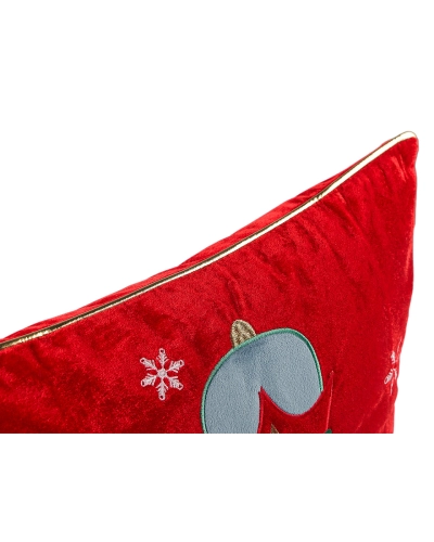 Vianočná zamatová obliečka na vankúš luskáčik 43x43 cm - 1 ks | Mimib