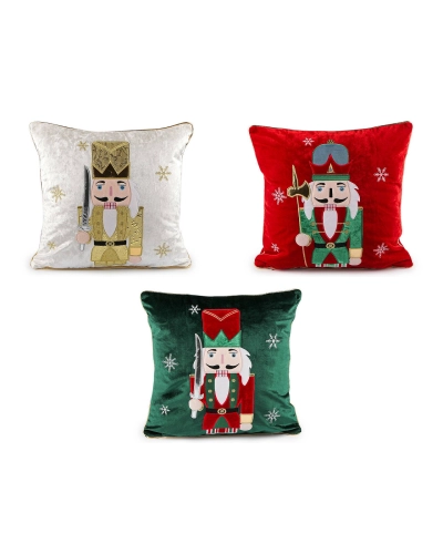 Vianočná zamatová obliečka na vankúš luskáčik 43x43 cm - 1 ks | Mimib