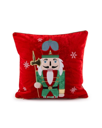 Vianočná zamatová obliečka na vankúš luskáčik 43x43 cm - 1 ks | Mimib
