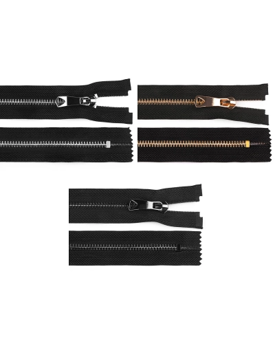 Kovový zips No 5 dĺžka 25 cm s ozdobným jazdcom - 1 ks | Mimib