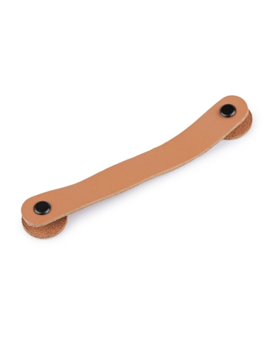 Kožené ucho / úchytka na košíky a veká so skrutkovacím nitom 2x15 cm - 1 ks | Mimib