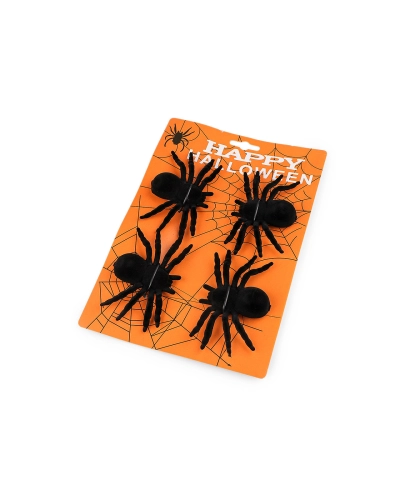 Zamatový pavúk Halloween - 4 ks | Mimib