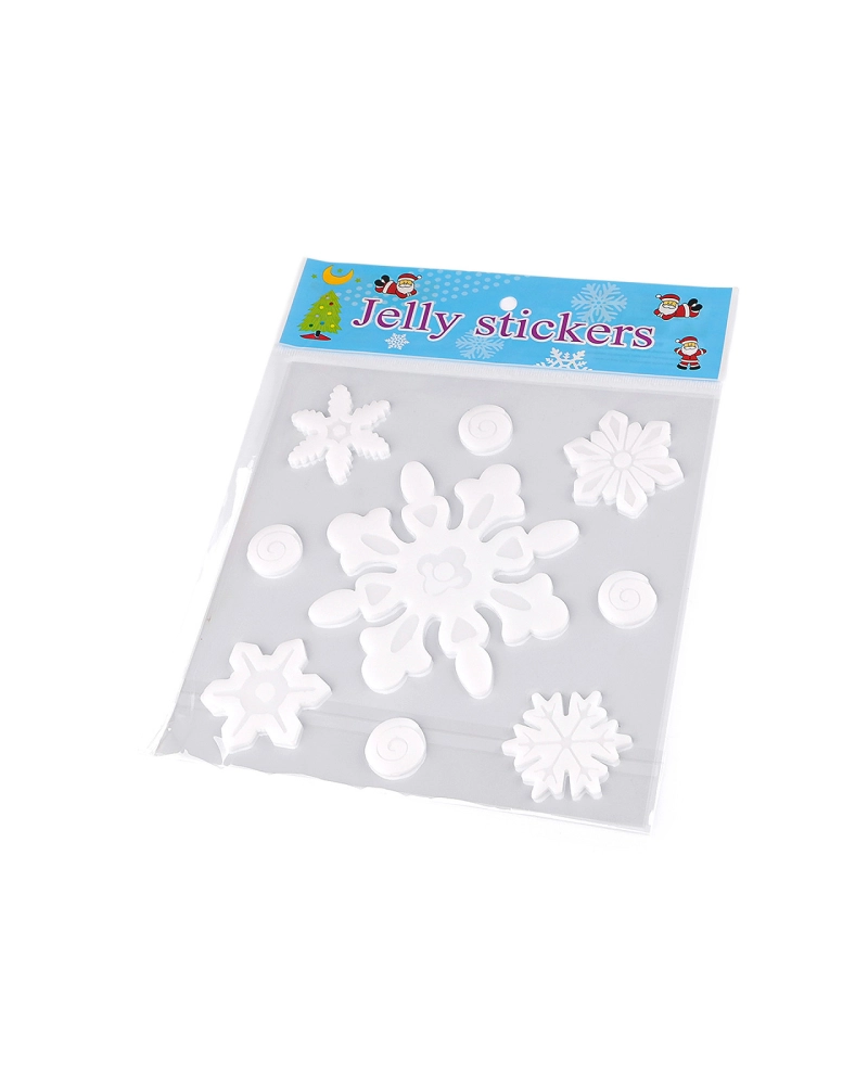 Vianočné samolepiace gélové vločky - 1 kar. | Mimib