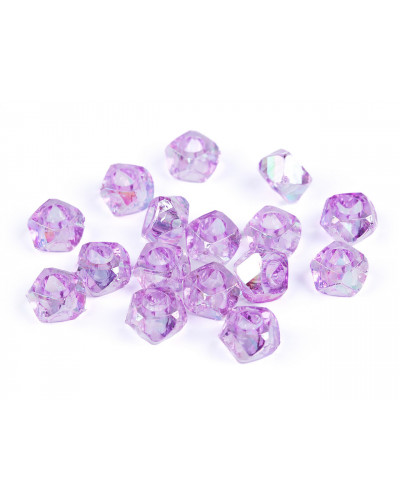 Mărgele din plastic diamant cu efect AB 8x13 mm | Mimib
