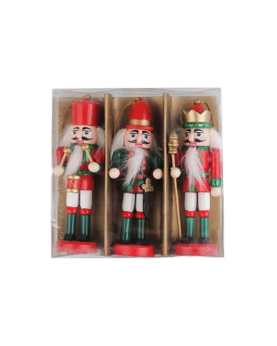 Vianočný drevený vojačik / luskáčik mix - 3 ks | Mimib
