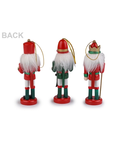 Vianočný drevený vojačik / luskáčik mix - 3 ks | Mimib