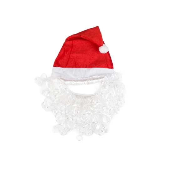 Mikulášska čiapka s fúzmi - 1 ks | Mimib Mikulášska čiapka s fúzmi - 1 ks | Mimib