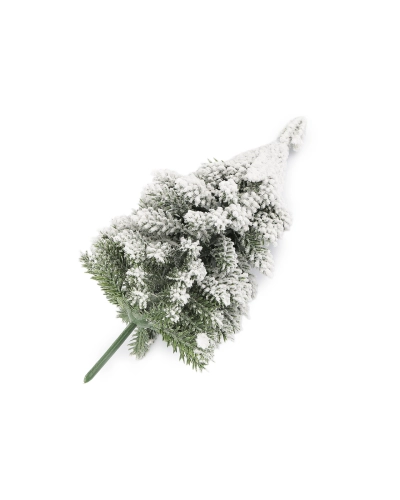 Umelý stromček na drôtiku zasnežený do vencov, kvetináčov 13 cm, 17 cm - 1 ks | Mimib