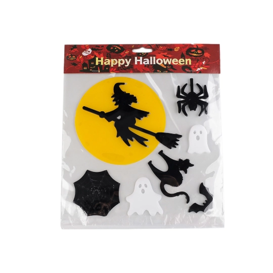 Gélové samolepky Halloween / čarodejnice - 1 kar. | Mimib