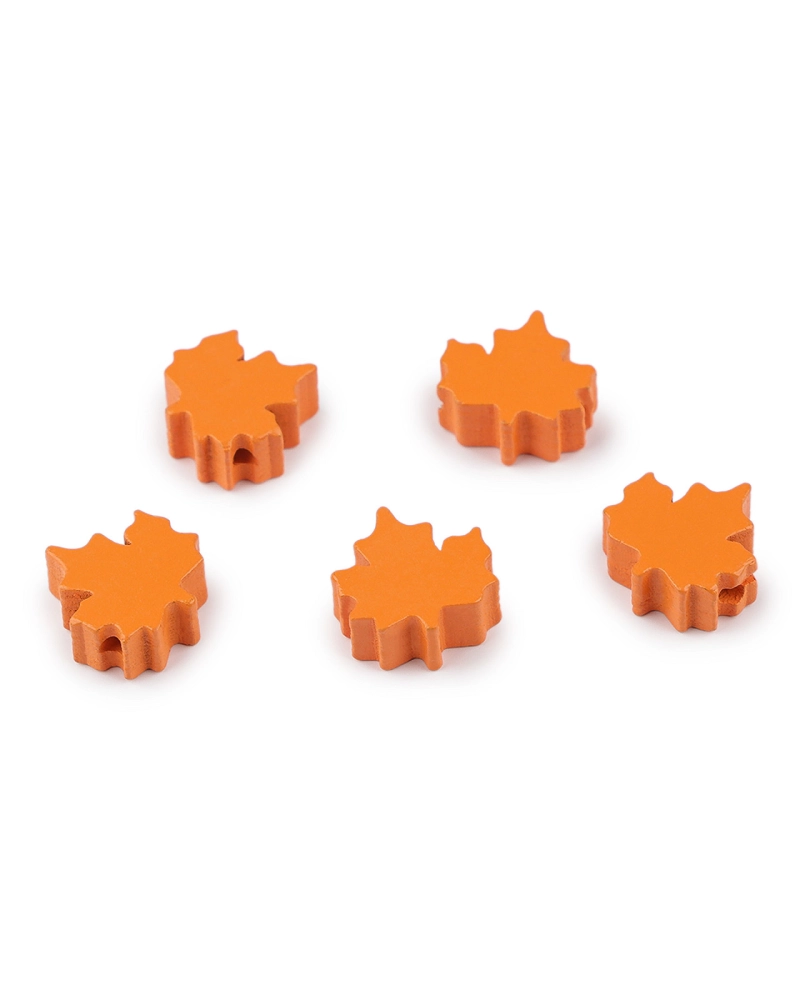 Drevené koráliky listy 19x20 mm - 5 ks | Mimib Drevené koráliky listy 19x20 mm - 5 ks | Mimib