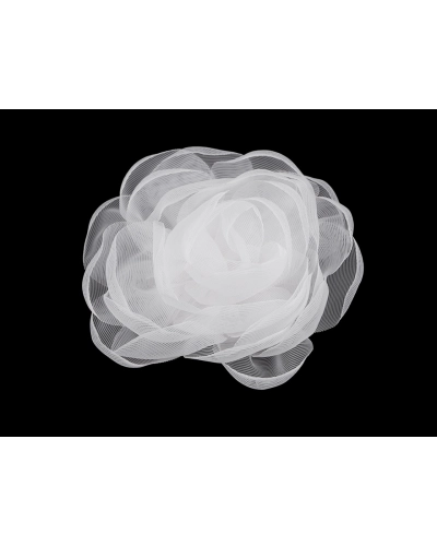 Brošňa organzový kvet Ø8 cm - 1 ks | Mimib Brošňa organzový kvet Ø8 cm - 1 ks | Mimib