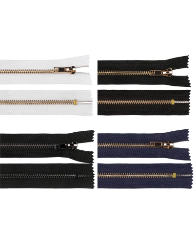 Kovový zips No 5 dĺžka 20 cm (jeansový) - 1 ks | Mimib