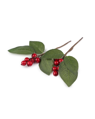 Umelá vetvička so šípkami, cezmína na drôtiku - 2 ks | Mimib