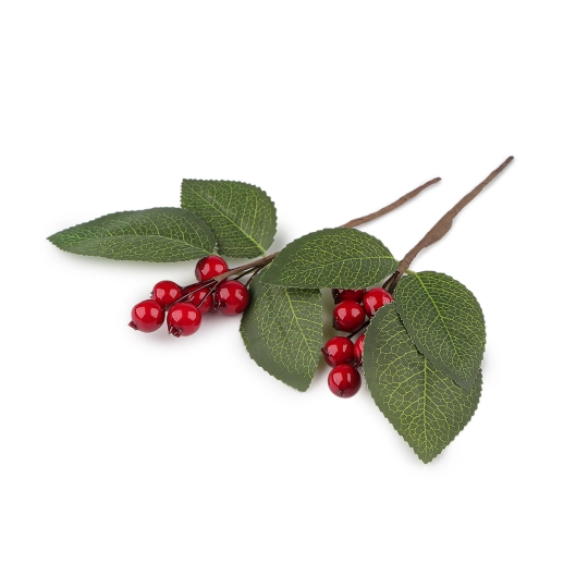 Umelá vetvička so šípkami, cezmína na drôtiku - 2 ks | Mimib