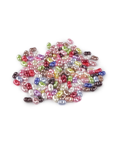 Plastové korálky peanut mix 4x6 mm - 10 g | Mimib Plastové korálky peanut mix 4x6 mm - 10 g | Mimib