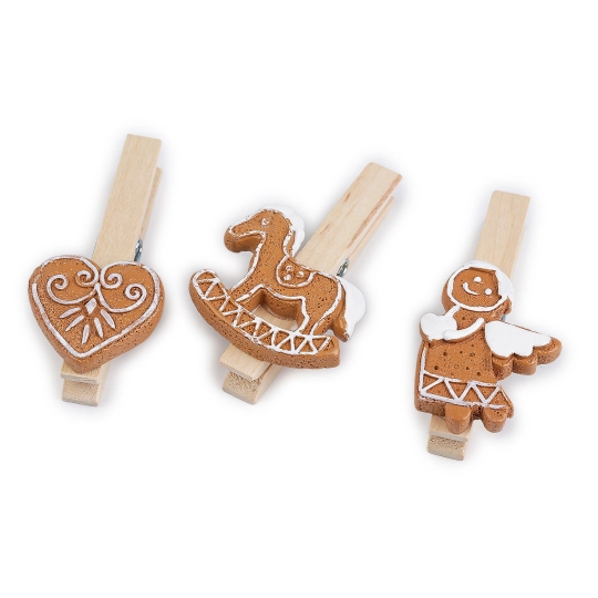 Veľké vianočné štipce - perníčky sada 3 ks - 1 sáčok | Mimib Veľké vianočné štipce - perníčky sada 3 ks - 1 sáčok | Mimib