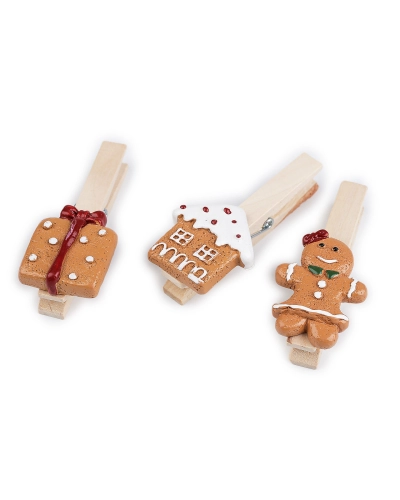 Veľké vianočné štipce - perníčky sada 3 ks - 1 sáčok | Mimib Veľké vianočné štipce - perníčky sada 3 ks - 1 sáčok | Mimib