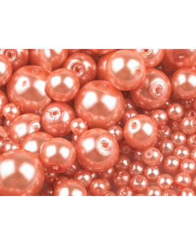 Perle sticlă lucioase, mix mărimi, Ø4-12 mm | Mimib Perle sticlă lucioase, mix mărimi, Ø4-12 mm | Mimib
