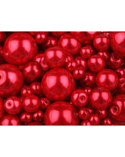 Perle sticlă lucioase, mix mărimi, Ø4-12 mm | Mimib Perle sticlă lucioase, mix mărimi, Ø4-12 mm | Mimib