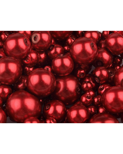 Perle sticlă lucioase, mix mărimi, Ø4-12 mm | Mimib Perle sticlă lucioase, mix mărimi, Ø4-12 mm | Mimib