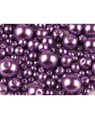 Perle sticlă lucioase, mix mărimi, Ø4-12 mm | Mimib Perle sticlă lucioase, mix mărimi, Ø4-12 mm | Mimib