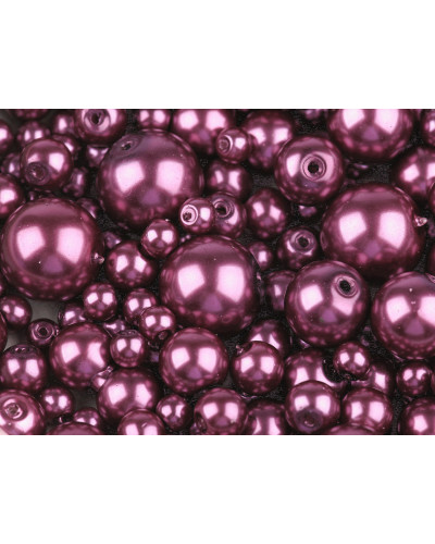 Perle sticlă lucioase, mix mărimi, Ø4-12 mm | Mimib Perle sticlă lucioase, mix mărimi, Ø4-12 mm | Mimib