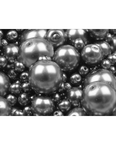 Perle sticlă lucioase, mix mărimi, Ø4-12 mm | Mimib Perle sticlă lucioase, mix mărimi, Ø4-12 mm | Mimib